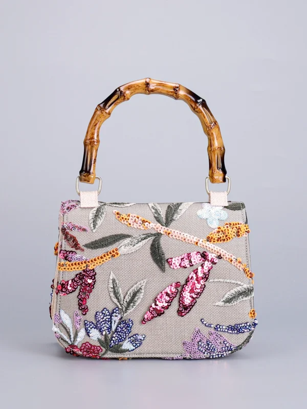 O1CN01AmaZvB1cfDfBB3kNR_2209246163627-0-cib.jpg_ 2025 New Embroidered Sequin Handbag with Bamboo Handle, Women's Niche High-End Fashion Bag