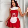 Cross-Border Foreign Trade European and American New Sexy Lingerie Sexy Female Maid Temptation Sexy Uniform Suit