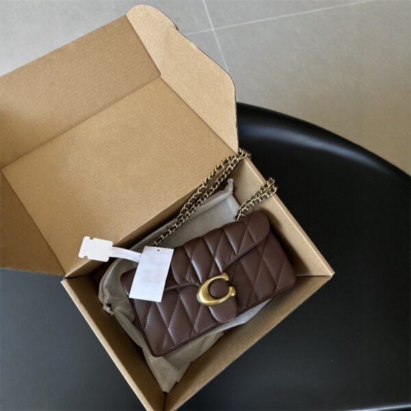 Quilted Diamond-Pattern Sheepskin Chain Bag, Underarm Shoulder Crossbody Bag