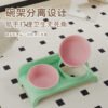 Cat Bowl, Cat Food Bowl, Cat Rice Bowl, Cat Food and Drinking Water Double Bowl, Cervical Spine Protection Dog Bowl, Anti-Knock over Pet Feeding Bowl