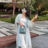 O1CN01BO8k2J1QPqtyia2fV_2218191011969-0-cib LN098 Loose-Fitting Oversized Satin Cardigan with Lantern Sleeves