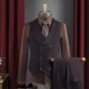 High-End Wine Red Suit Men's Suit Wedding Groomsmen Suit Business Casual High-Quality Professional Suit Suit Men