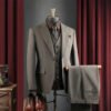 High-End Suit for Men, Pure Gray, Wrinkle-Resistant, Slightly Elastic, Formal Wear, Groom, Wedding, Best Man, Suit Set for Men