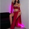 Cross-Border Foreign Trade European and American New Sexy Lingerie Sexy Women's Rhinestone Tassel Chain Dance Outfit Sexy Set