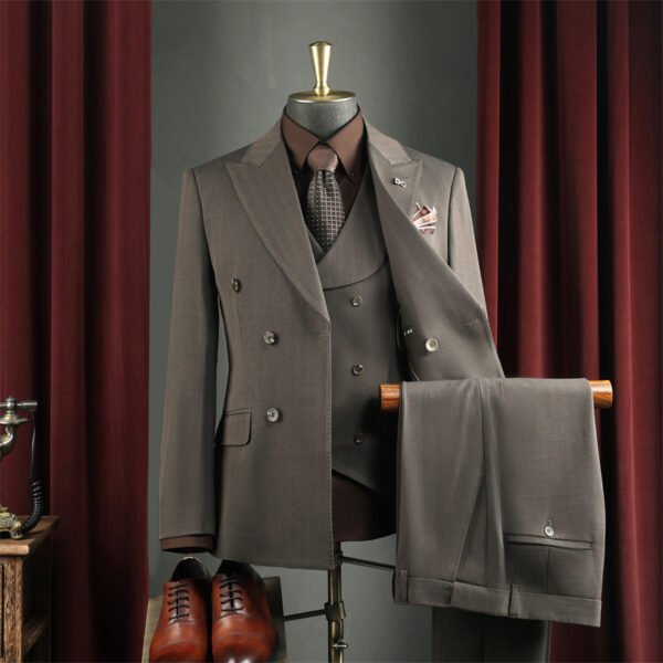 High-End Wine Red Suit Men's Suit Wedding Groomsmen Suit Business Casual High-Quality Professional Suit Suit Men