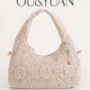 O1CN01C6ZhZT1cfDf6cczkW_2209246163627-0-cib.jpg_ Women's Holiday-Style Floral Bag, Large Shoulder Bag, Underarm Bag, Handbag, Suitable for Outings, Vacations, Parties, Crochet