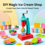 Colorful Clay Ice Cream Machine Toy Set
