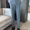 Anti-Wrinkle Suit Pants Men's Slim Fit Business Casual Dress Trousers