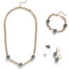 Cross-Border Fashion Devil's Eye Necklace Four-Piece Set, European and American Light Luxury