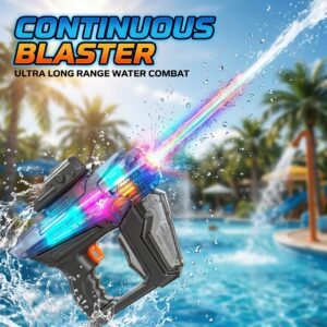 Electric Ice-Particle Water Gun - Light-Up Continuous Fire Water Blaster