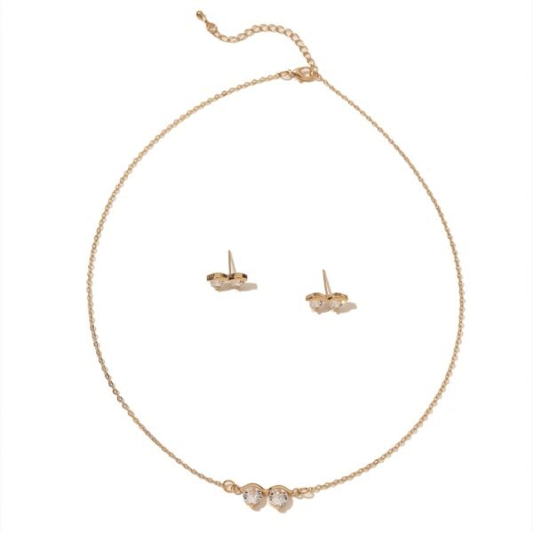 Copper Alloy Glasses-Shaped Zircon Fashion Necklace Korean Jewelry 5 Copper Alloy Glasses-Shaped Zircon Fashion Necklace Korean Jewelry
