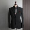 Plus Size Men's Business Casual Slim Wedding Groomsmen Dress Suit