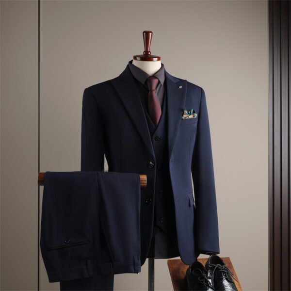 Men's Small Suit Set, New Autumn Style, Groomsmen's Suit, Wedding, Business Casual, Work, Notch Lapel Suit, Slim Fit