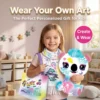 DIY Spray Color Plush Toy Set - Paintable Bag, Scarf, Hat & Pillow