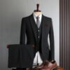 Plus Size Men's Business Casual Slim Wedding Groomsmen Dress Suit