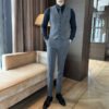 Men's Suits, Slim-Fit Korean-Style Professional Suits, Men's Business Formal Wear, High-Quality Groom's Wedding Attire, Ready Stock