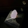 Large Teardrop Gemstone Earrings and Camellia Brooch - 18K Gold Plated