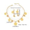 European Gold Light Luxury Coin Pendant Necklace Tassel Earrings Set 4 European Gold Light Luxury Coin Pendant Necklace Tassel Earrings Set