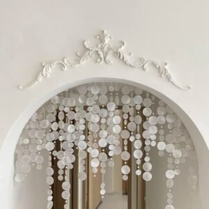 PVC Carved Corner Flower Moulding - French Style Arch & Wall Applique, 80 cm