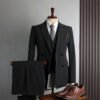 Double-Breasted Suit Set for Men, Formal Business Casual Slim Fit Plus Size Wholesale Wedding Blazer, High-End Feel