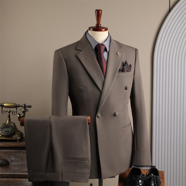 Coffee Suit Set – Men's Business Formal Groom & Groomsman Wedding Suit