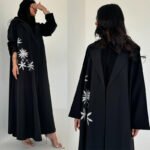 LN196 Lapel Cardigan-Style Embroidered Long Coat