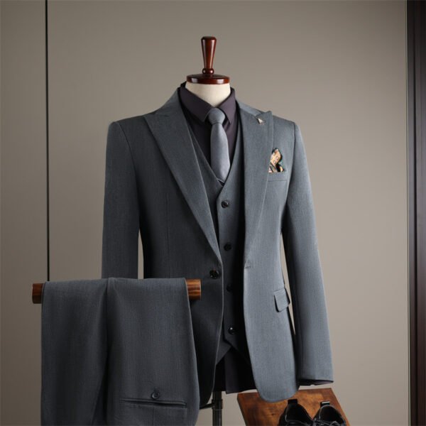 Men's Suits, Slim-Fit Korean-Style Professional Suits, Men's Business Formal Wear, High-Quality Groom's Wedding Attire, Ready Stock