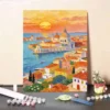 Nordic Architecture Digital Oil Painting DIY Kit, Large Size Landscape Acrylic Art