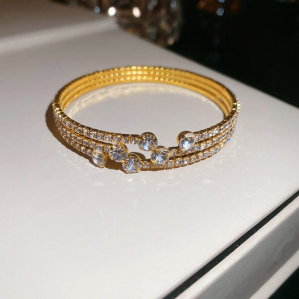 Zircon Openwork Cuff Bracelets - Wide Adjustable Statement Bangle Collection