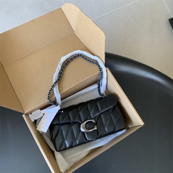 Quilted Diamond-Pattern Sheepskin Chain Bag, Underarm Shoulder Crossbody Bag