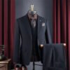 High-End Suit for Men, Pure Gray, Wrinkle-Resistant, Slightly Elastic, Formal Wear, Groom, Wedding, Best Man, Suit Set for Men