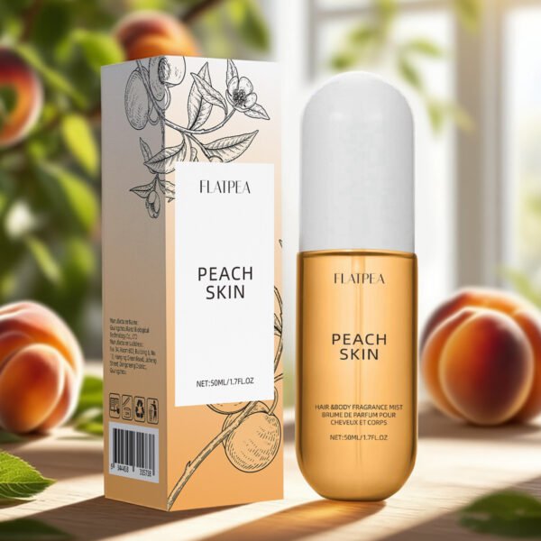Peach Skin Body Fragrance Spray 50ml, Peach Champagne Scent, Long-Lasting