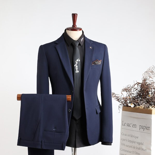 Plus Size Men's Business Casual Slim Wedding Groomsmen Dress Suit