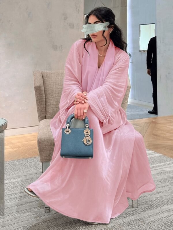 O1CN01FmQZ6C1QPquQXh65W_2218191011969-0-cib LN098 Loose-Fitting Oversized Satin Cardigan with Lantern Sleeves