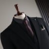 Men's Small Suit Set, New Autumn Style, Groomsmen's Suit, Wedding, Business Casual, Work, Notch Lapel Suit, Slim Fit