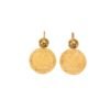 Cross-Border Gold-Plated Coin Earrings, Vintage Coin Stud Earrings