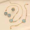 Cross-Border Ethnic Devils Eye Bracelet Necklace Four-Piece Jewelry Set
