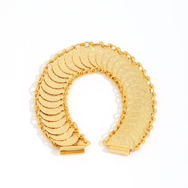 Middle East Ethnic Style Gold-Plated Bracelet, Non-Fading Bridal Bracelet, Wedding Accessory