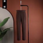 Italian-Style Gentleman Casual Suit Pants Naples Straight-Leg Men's Fashion Retro Commuter