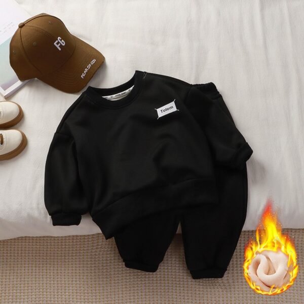 Kids Fleece-Lined Sweatshirt Set - Sports Two-Piece, Boys & Girls