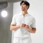 Men's Striped Knit Polo Shirt - Slim Fit Short Sleeve Casual Top