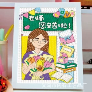 Teacher's Day Diamond Painting DIY Kit, Full-Diamond Student Gift