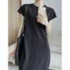 Cross-Border Straight-Leg White Bottoming T-Shirt Dress - Mid-Length Vest Skirt
