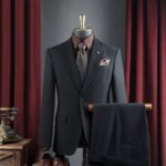 High-End Suit for Men, Pure Gray, Wrinkle-Resistant, Slightly Elastic, Formal Wear, Groom, Wedding, Best Man, Suit Set for Men