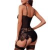 Cross-border European and American new sexy lingerie sexy women's lace suspender dress nightdress pajamas home wear sexy suit