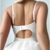 Cross-Border Foreign Trade European and American New Sexy Lingerie Sexy Women's Lace Mesh Bow One-Piece Skirt Sexy Suit