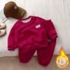 Kids Fleece-Lined Sweatshirt Set - Sports Two-Piece, Boys & Girls