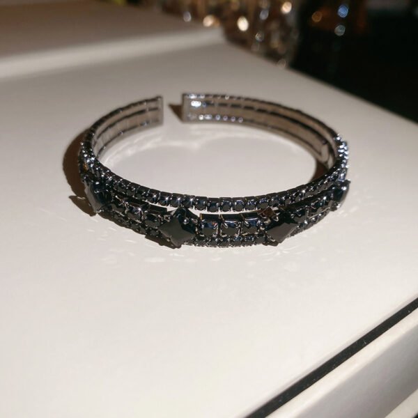Zircon Openwork Cuff Bracelets - Wide Adjustable Statement Bangle Collection