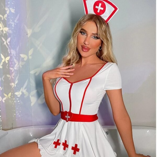 Cross-Border Foreign Trade European and American New Sexy Underwear Sexy Women's Nurse Uniform Temptation Suit