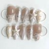 Wy042 White Ocean Shell 3D Wearable Nails Wy042 White Ocean Shell 3D Wearable Nails